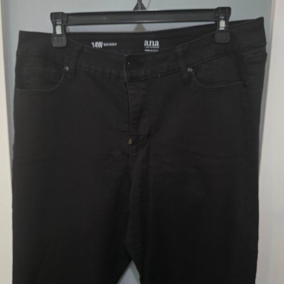 a.n.a Black Skinny Jeans | Size 14W | Stretch High Rise Denim Pants - Picture 6 of 12